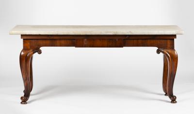 A mid Victorian rosewood marble