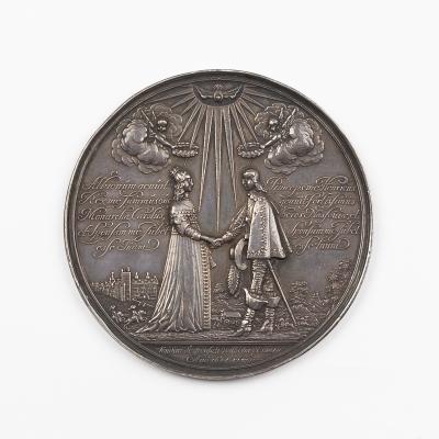 A silver commemorative medal for