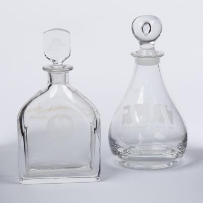 An Orrefors glass decanter with