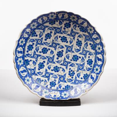 A Kutahya 16th Century style blue and