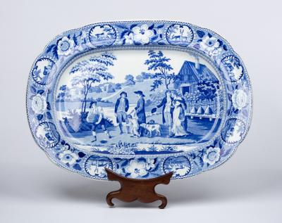A 19th Century Staffordshire blue and