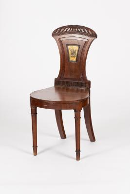 A William IV mahogany hall chair 2dcd18