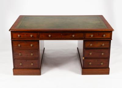 A late 19th Century mahogany partners'