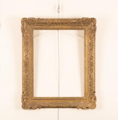 A picture frame with gesso moulded