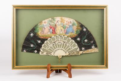 An early 19th Century fan painted
