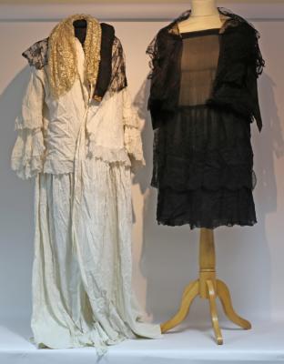 A 19th Century white peignoir,