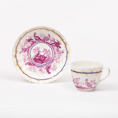 A Derby cup and saucer, circa 1790,