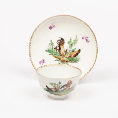 A Hague tea bowl and saucer, circa 1780,