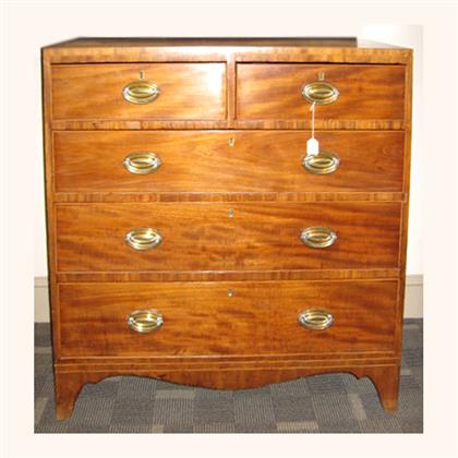 Federal mahogany inlaid chest of 49499