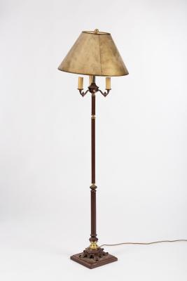 An antique style standard lamp