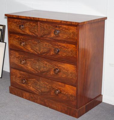 A Victorian mahogany chest of two