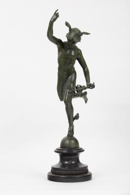 A patinated bronze figure of Mercury,