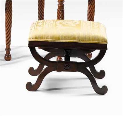     	Classical mahogany footstool