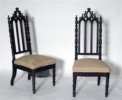  Pair of Gothic revival side 494cf