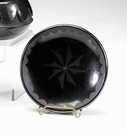     	Santa Ildefonso blackware plate