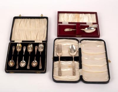 A set of six Edwardian silver picture