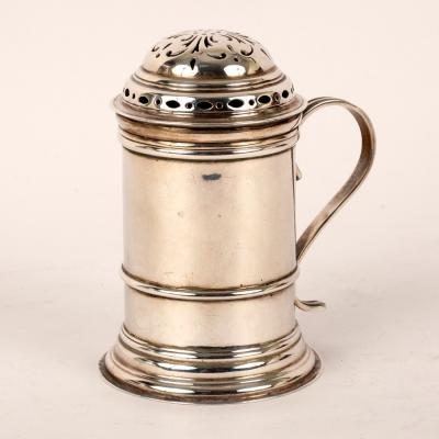 A silver kitchen shaker, Elkington