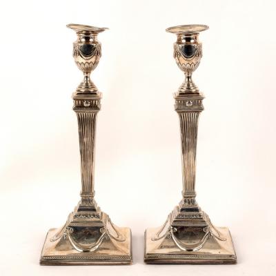 A pair of George III silver candlesticks  2dd1d9