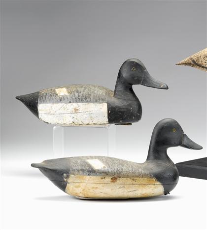     	Two carved duck decoys   