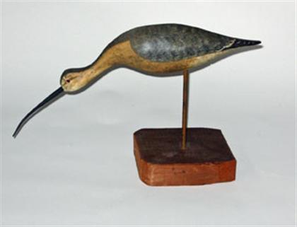     	Carved and painted  willet