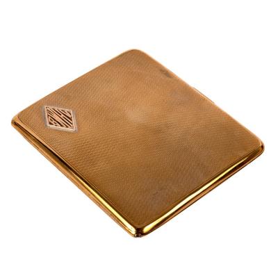 A 9ct gold cigarette case, Goldsmiths