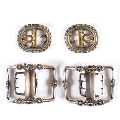 A pair of steel shoe buckles mid 2dd270