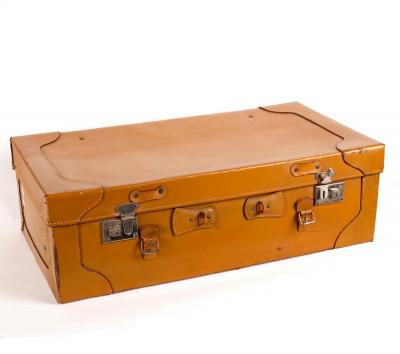 A leather suitcase, 85cm x 45cm