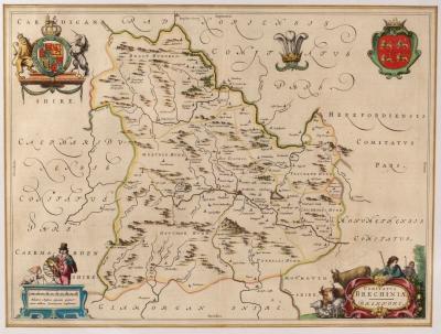 John Speed/County Map of Brechiniae/hand