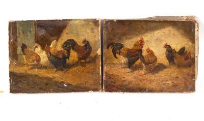 A Clark (Late 19th Century)/Chickens/a