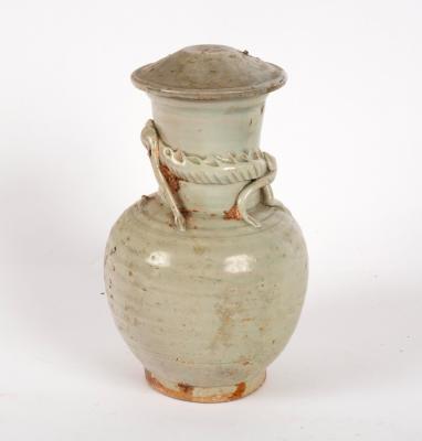 A Chinese celadon glazed vase and