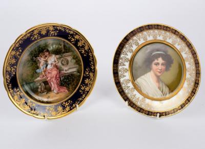 A Rosenthal cabinet plate painted a