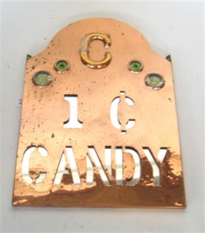     	Copper candy trade sign  
