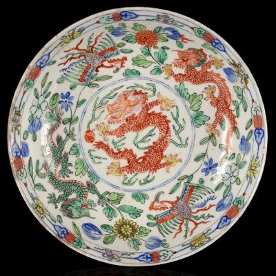 A Worcester saucer dish, circa