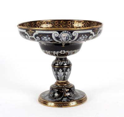 A Minton Limoges enamel style black