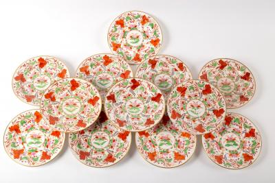 A set of twelve English porcelain
