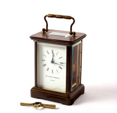 A French carriage timepiece with enamel