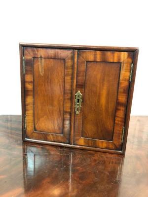 A George III mahogany cabinet enclosed 2dd587