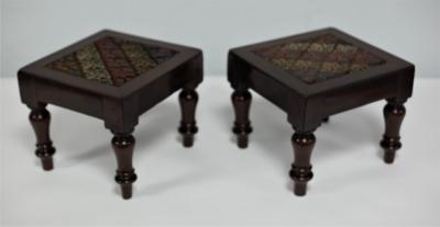 A pair of William IV stools with