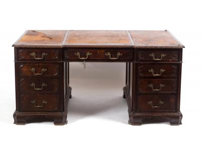 A 19th Century pedestal desk, with