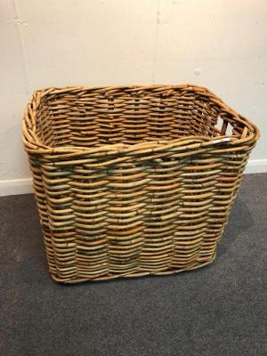 A country house wicker log basket, 80cm