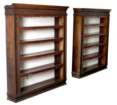 A pair of Anglo Indian teak open 2dd5bd
