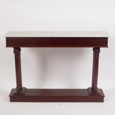 A marble top pier table with Greek 2dd5d7