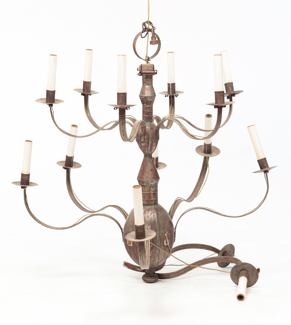 AMERICAN TIN CHANDELIER Late 19th early 2dfd94