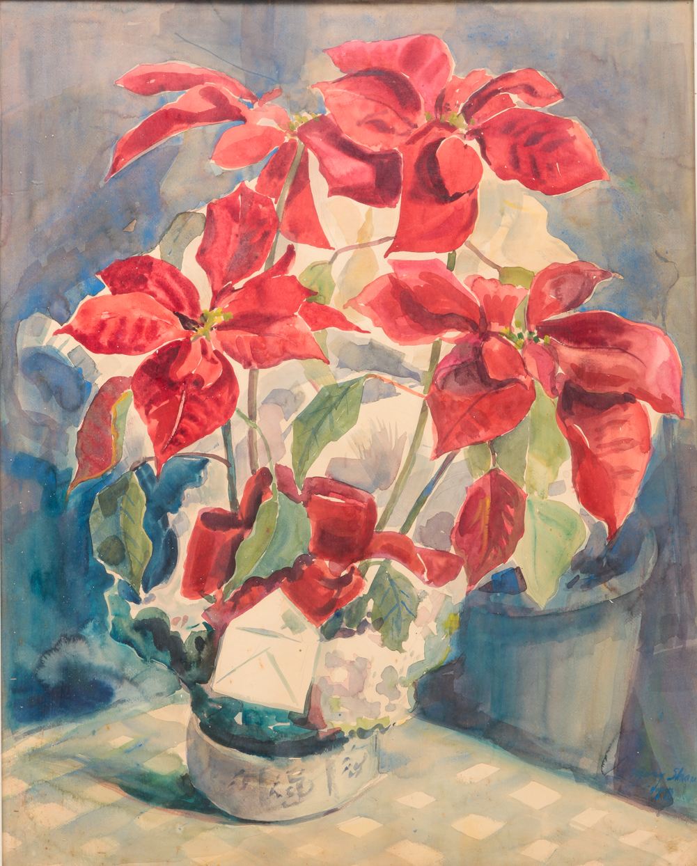 POINSETTIAS BY MARY SHAW American  2dfd97