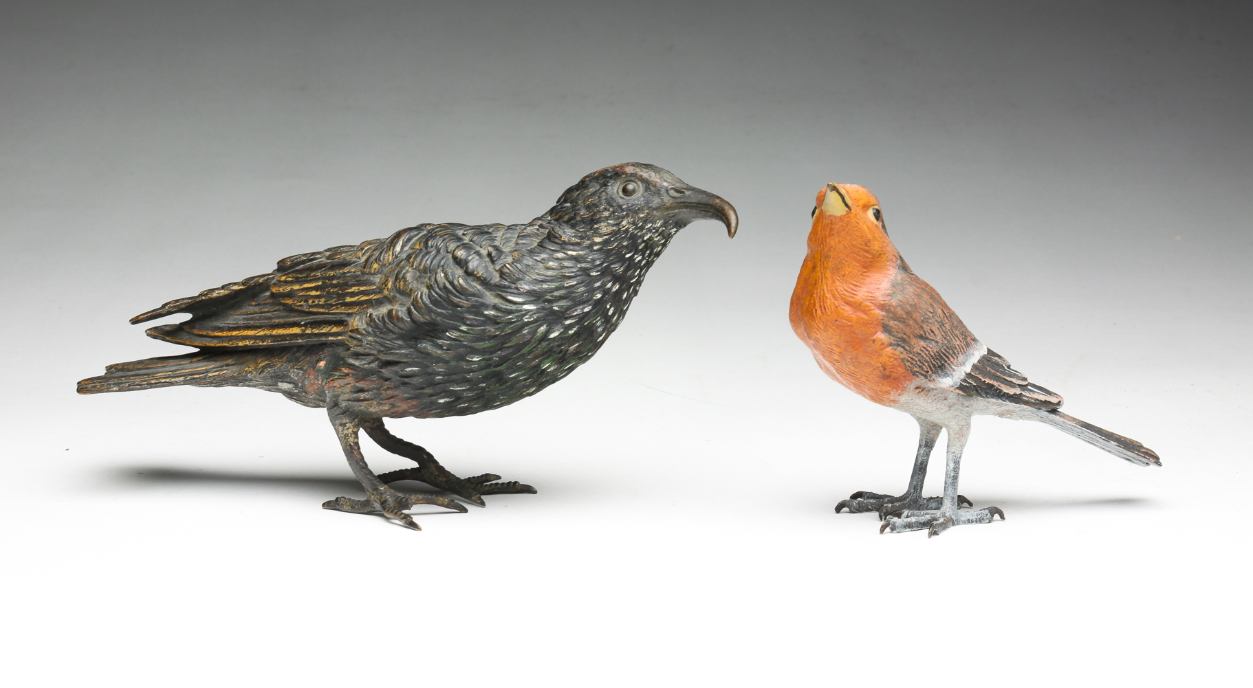 TWO FRANZ BERGMAN BRONZE BIRDS  2dfdd6