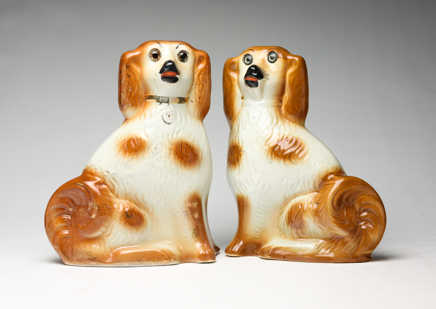 A PAIR OF ENGLISH STAFFORDSHIRE