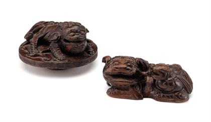 Two Chinese softwood carvings  49977