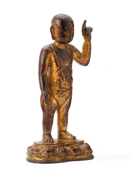 Rare Chinese gold lacquered bronze 4997f