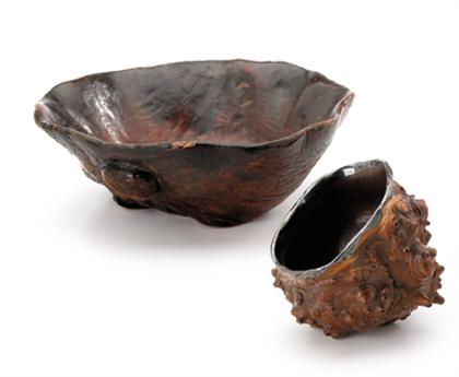 Chinese rootwood cup and bowl  49992