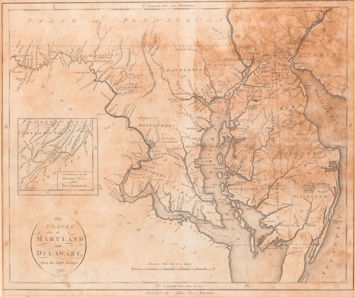 MAP OF MARYLAND AND DELAWARE BY 2dffda